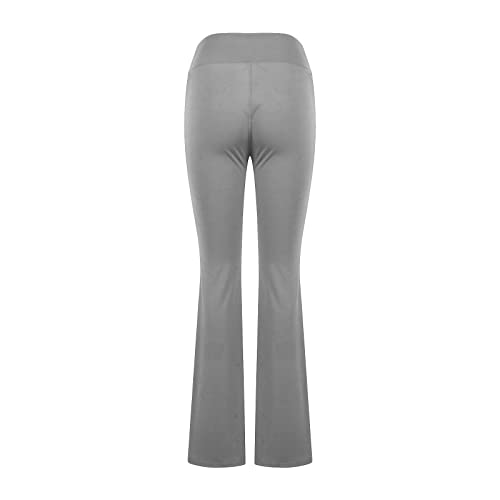 AMhomely High Waisted Sustainable Yoga Leggings, Active Tummy Control Super Soft Workout Pants for Women Fitness Running Gym Yoga Wear Gray