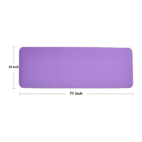 Balance From Go Yoga+ All-Purpose 1/2-Inch Extra Thick High Density Anti-Tear Exercise Yoga Mat and Knee Pad with Carrying Strap (Purple)