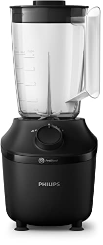 Philips Domestic Appliances Blender 3000 Series, ProBlend System, 1.9L Maximum Capacity, 1L Effective Capacity, 450W, 1 Speed Setting + Pulse, Plastic Jar, Black, (HR2041/01)