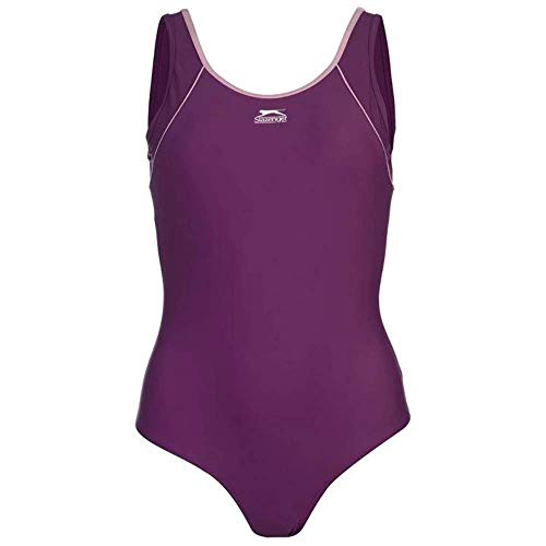 Ladies SLAZENGER Support Swimsuit / Swimming Costume - Black - Size 16