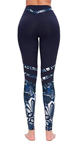 SugarPocket Womens Sports Workout Running Yoga Activewear Yoga Leggings XL Deep Blue