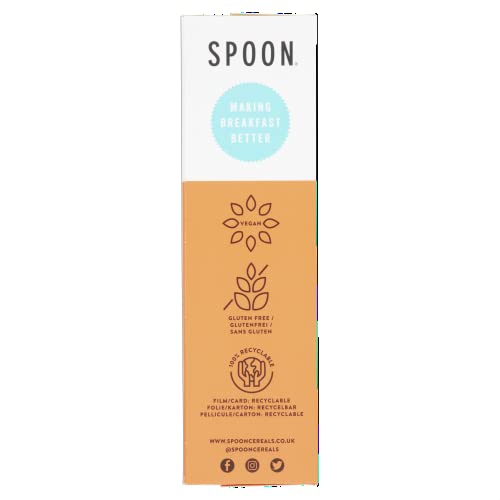 Spoon Cereal Healthy Cinnamon and Pecan Granola - All Natural, No Refined Sugar, High Fibre, Gluten Free, Plant Based Breakfast Cereal, 5 x 400 g