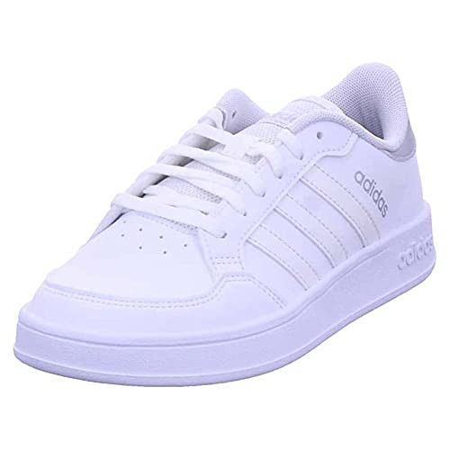 adidas Women's Breaknet Tennis Shoes, Ftwr White Zero Met Matte Silver, 5.5 UK