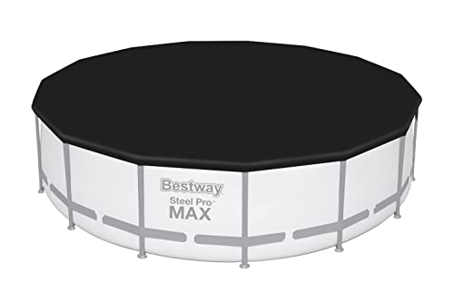 Bestway Steel Pro MAX Frame Pool Complete Set with Filter Pump Diameter 457 x 122 cm, Light Grey, Round