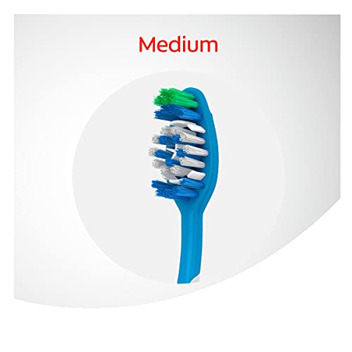 COLGATE Max White Medium Whitening Toothbrush, Gently removes surface stains, Whitens teeth (1 Pack of 3 units)