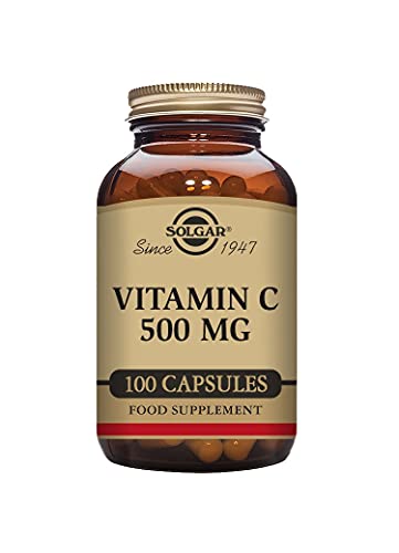 Solgar 500 mg Vitamin C Vegetable Capsules - Pack of 100 - Seasonal Immunity Support - Potent Antioxidant - Reduces Tiredness and Fatigue - Collagen Formation - Vegan