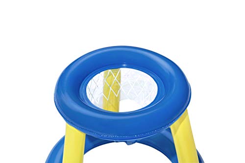 Bestway 52418 Splash N Hoop Inflatable Basketball Swimming Set, Floating Pool Game, Orange