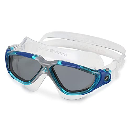 Aquasphere Vista Swimming Mask/Goggles Turquoise & Blue - Dark Lens