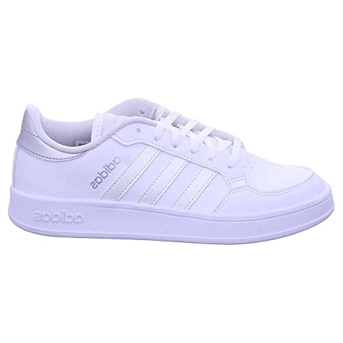 adidas Women's Breaknet Tennis Shoes, Ftwr White Zero Met Matte Silver, 5.5 UK