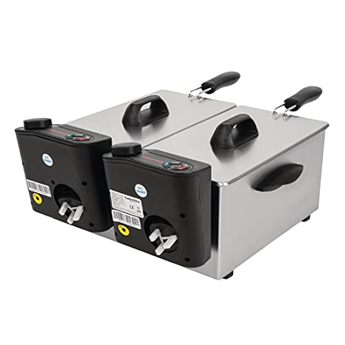 Caterlite Light Duty Fryer with Two 3.5L Tanks and Removable Inner Pot 2 x 2Kw