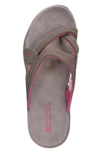 Mountain Warehouse Shoreline Womens Sandals - Breathable Ladies Shoes, Neoprene Lined Footwear, Microfibre Footbed - Best for Summer, Sports, Gym, Camping Grey Womens Shoe Size 7 UK