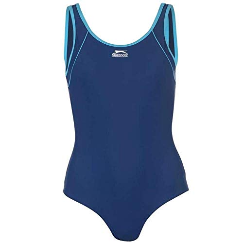 Ladies SLAZENGER Support Swimsuit / Swimming Costume - Black - Size 16