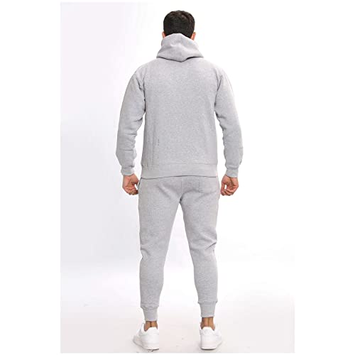 A2Z Mens Plain Tracksuit Hoodie with Joggers Sweatpants Casual Sports Activewear Set Adults S-4XL