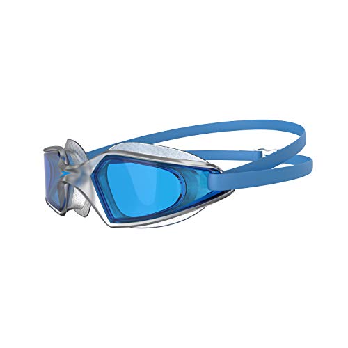 Speedo Unisex Adult Hydropulse Swimming Goggles, Pool Blue/Clear/Blue, One Size