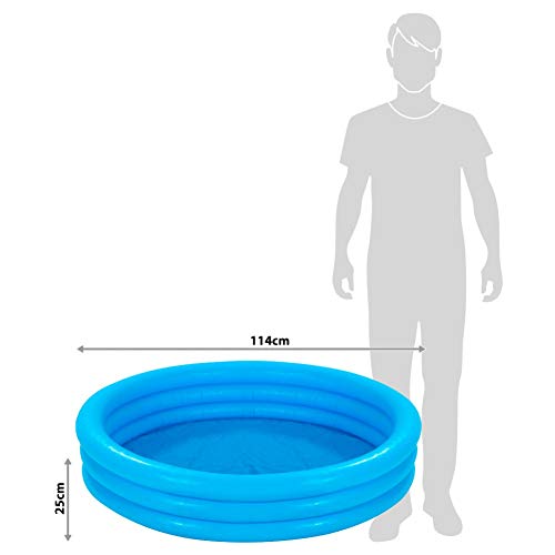 Intex 59416NP Crystal Blue Three Ring Inflatable Paddling Pool 1.14m x 25cm