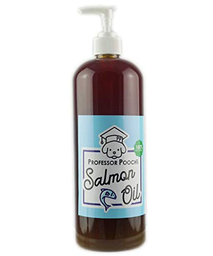 Professor Pooch Salmon Oil for Dogs Omega 3 Supplement 100% Natural Scottish Fish Oil (with pump) (1L)