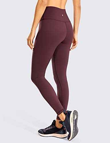 CRZ YOGA Women's Squat Proof Hugged Feeling High Waist Activewear Workout Yoga Pants Gym Leggings - 25/28 Inches Dark Russet 10