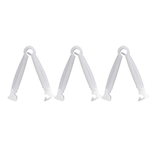 VILLCASE 100Pcs Disposable Umbilical Cord Clamps Cutting Umbilical Clamp Animal Reproduction Tools (Umbilical Cord Clip for Piglet, White)