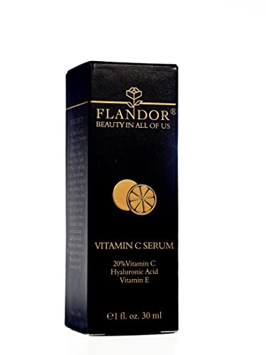 20% Vitamin C Face Serum With Hyaluronic Acid and Vitamin E, Anti-Ageing Serum (30ml) - Flandor Beauty in All of Us