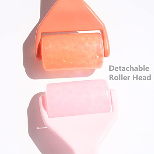 Ice Roller for Face and Eyes, Face Icer Facial Ice Roller Massager Tool for Reduce Puffiness Migraine Relief Brightening Cooling Tightening Reduce Wrinkles Redness Skin Care (Travel Size Pink) (Pink)