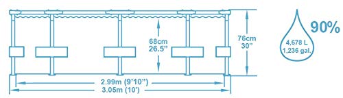 Bestway Steel Pro Frame Swimming Pool with Pump - 10 feet x 30 inch