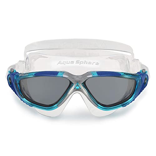 Aquasphere Vista Swimming Mask/Goggles Turquoise & Blue - Dark Lens