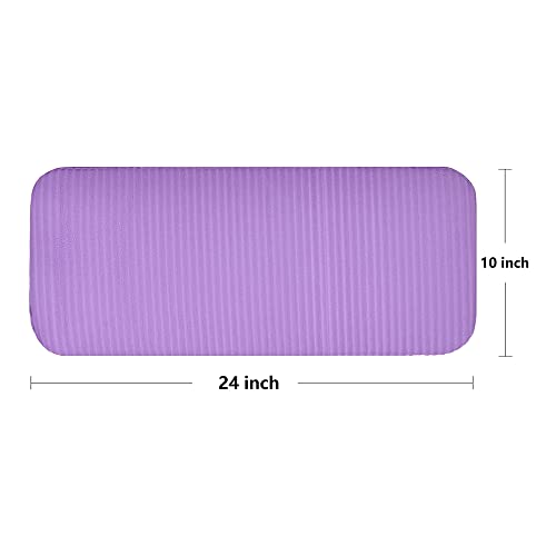 Balance From Go Yoga+ All-Purpose 1/2-Inch Extra Thick High Density Anti-Tear Exercise Yoga Mat and Knee Pad with Carrying Strap (Purple)