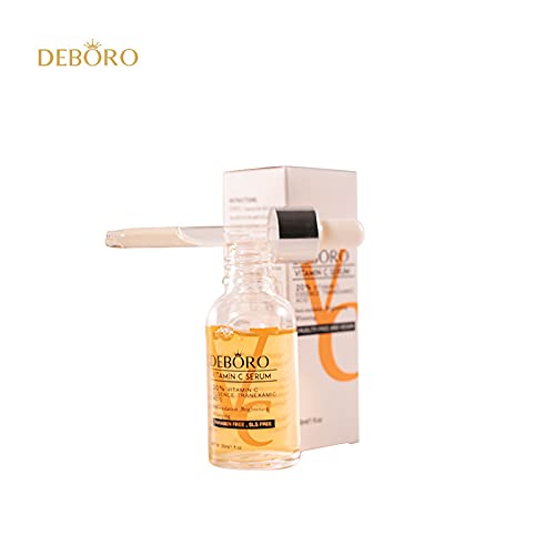 DEBORO Vitamin C Serum For Face with, 20% Vitamin C Essence And Tranexamic Acid for Anti-wrinkle, Whitening, Brightening and Sun Damage – Restore&Boost Collagen (30ml)