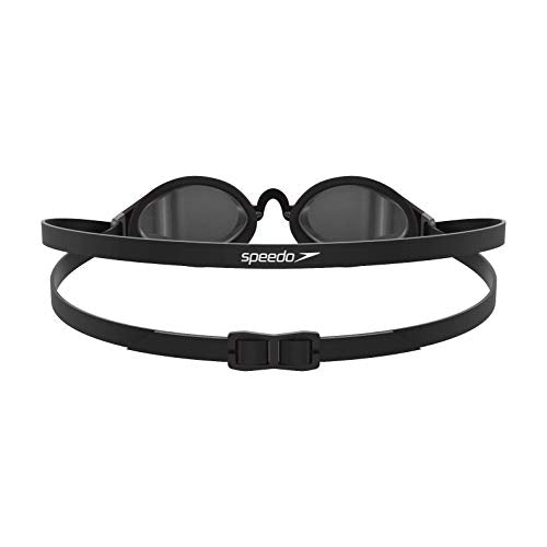 Speedo Adult Unisex Fastskin Speedsocket 2 Swimming Goggles, Comfortable Fit, Anti-Fog Lenses, Black and Silver, One Size