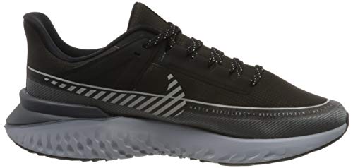 Nike NIKE LEGEND REACT 2 SHIELD, Men's Running Shoes, Black (black/reflect silver-dk grey-wolf grey-mtlc platinum 001), 9.5 UK (44.5 EU)