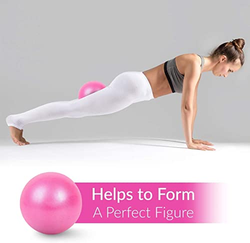 Mabufun Soft Pilates Ball and Resistance Bands Yoga Resistance Elastic Bands for Core Training and Physical Therapy Shaping Fitness Yoga Pilates Exercise at Home or Gym