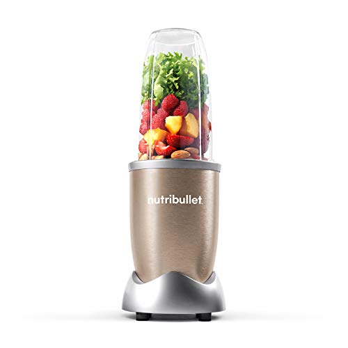 NutriBullet NBLP9 900W Blender Champagne Multi-Function Cold Beverage Smoothie Maker- 2 Cup Sizes and Stay Fresh Lid