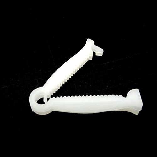 VILLCASE 100Pcs Disposable Umbilical Cord Clamps Cutting Umbilical Clamp Animal Reproduction Tools (Umbilical Cord Clip for Piglet, White)