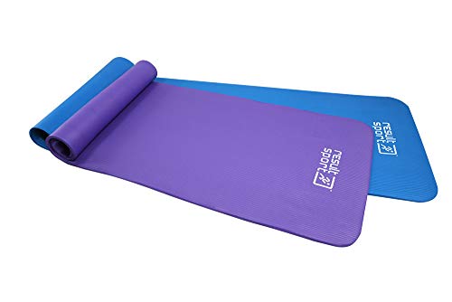 ResultSport® Yoga Mat - Non Slip NBR with Carry Strip - Purple