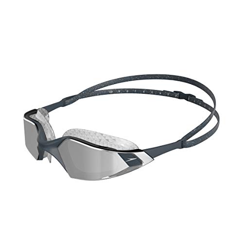 Speedo Unisex Adult Aquapulse Pro Mirror Swimming Goggles, Oxid Grey/Silver/Chrome, One Size