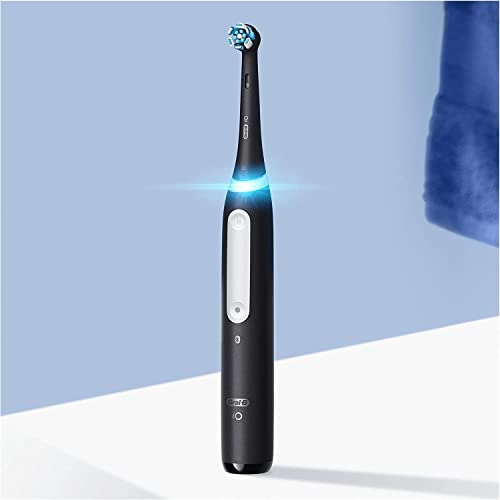 Oral-B iO4 Electric Toothbrush With Revolutionary iO Technology, Gifts For Women / Men, 1 Toothbrush Head & Travel Case, 4 Modes With Teeth Whitening, UK 2 Pin Plug, Black