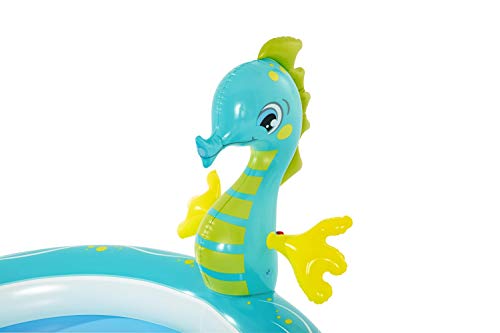 Bestway Seahorse Sprinkler Paddling Pool, Kids Garden Pool