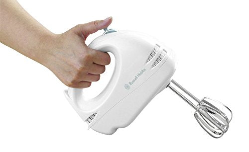 Russell Hobbs Food Collection Hand Mixer with 6 Speed 14451, 125 W - White