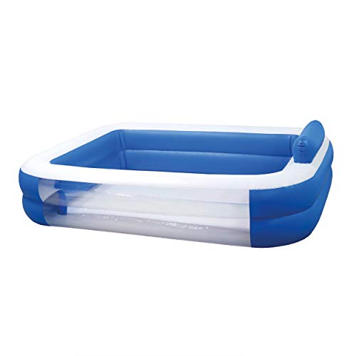 TP Giant Paddling Pool | Blue and White |195 x 145 x 40 cm | Pool for the Garden | For kids 3+