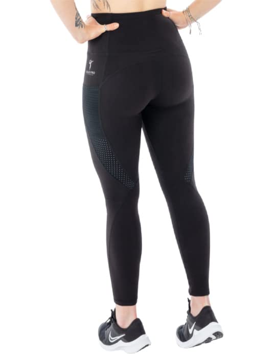 Solo-Pro Fitness Women's Gym High Waist Leggings Workout Yoga Pants with Pockets Activewear Spandex (as8, Alpha, m, l, Regular, Regular, Black, Medium, Regular)