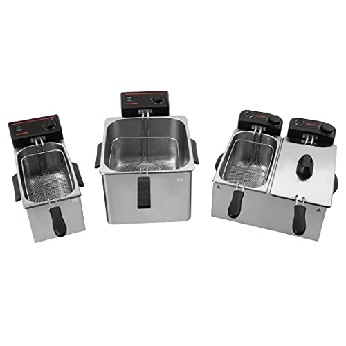 Caterlite Light Duty Fryer with Two 3.5L Tanks and Removable Inner Pot 2 x 2Kw