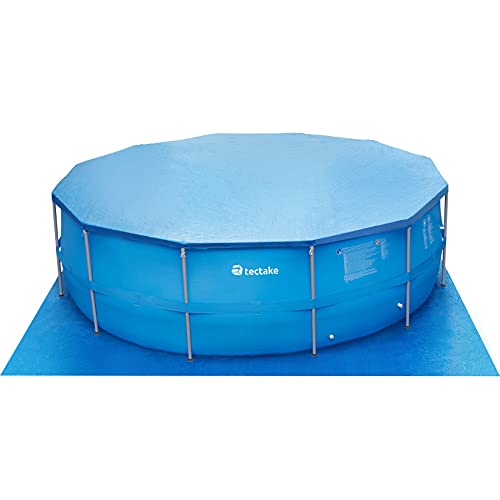 tectake 800580 swimming pool, easy to assemble and disassemble, robust and strong film (blue, diameter 450 cm)