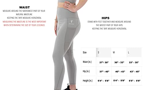 Solo-Pro Fitness Women's Gym High Waist Leggings Workout Yoga Pants with Pockets Activewear Spandex (as8, Alpha, m, l, Regular, Regular, Black, Medium, Regular)