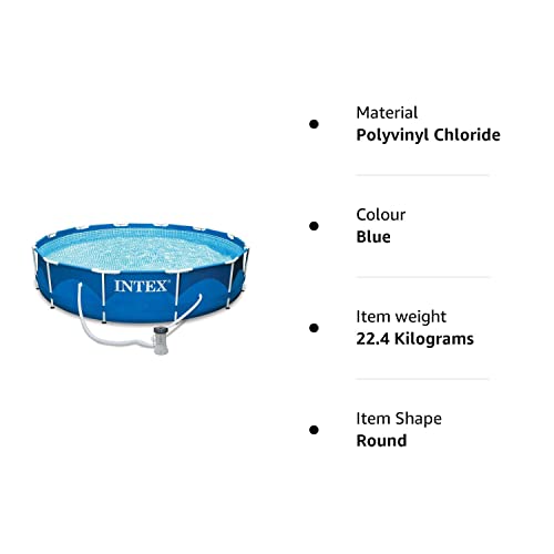 Intex 28212UK Metal Frame Pool Set, Blue, 12 ft x 30-Inch