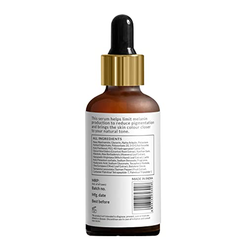 Sirona 10% Niacinamide Face Serum for Pigmentation & Dark Spots Removal - 30 ml | Remove Blemishes, Acne Marks & Tanning | with Vitamin C, Alpha Arbutin and Licorice Root Extract