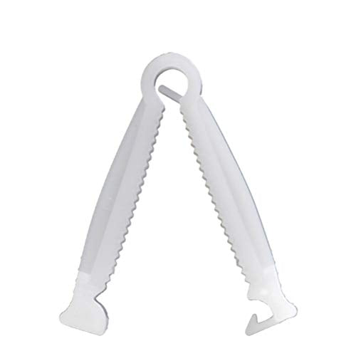 VILLCASE 100Pcs Disposable Umbilical Cord Clamps Cutting Umbilical Clamp Animal Reproduction Tools (Umbilical Cord Clip for Piglet, White)