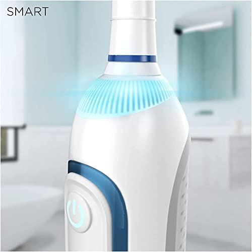 Oral-B Smart 7 Electric Toothbrush with Smart Pressure Sensor, App Connected Handle, 3 Toothbrush Heads & Travel Case, 5 Mode Display with Teeth Whitening, Gift Set, 2 Pin UK Plug, 7000N, Blue