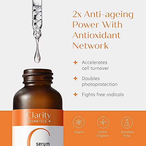 ENCAPSULATED Vitamin C Serum - 4X MORE STABLE with Liposomal Coating - 2x More Potent with SYNERGISTIC ANTIOXIDANTS - Sensitive-Skin Friendly - MADE IN THE UK, China Free - 100% Vegan