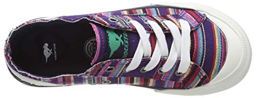 Rocket Dog Women's Jazzin Walking Shoe, Aloe Stripe Purple, 6 UK