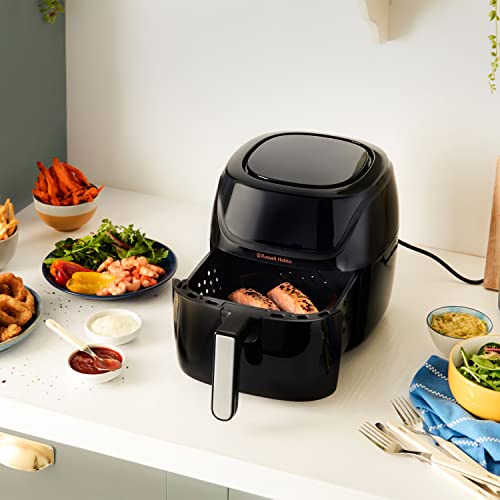 Russell Hobbs 27160 SatisFry Medium Digital Air Fryer, Energy Saving Airfryer with 10 Cooking Functions including Bake, Grill and Dehydrate, 4 Litre Capacity, Black